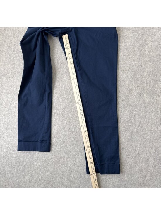 WildFang Essential Trouser Womens 0 Navy Slim Leg Ankle Length - Picture 8 of 16